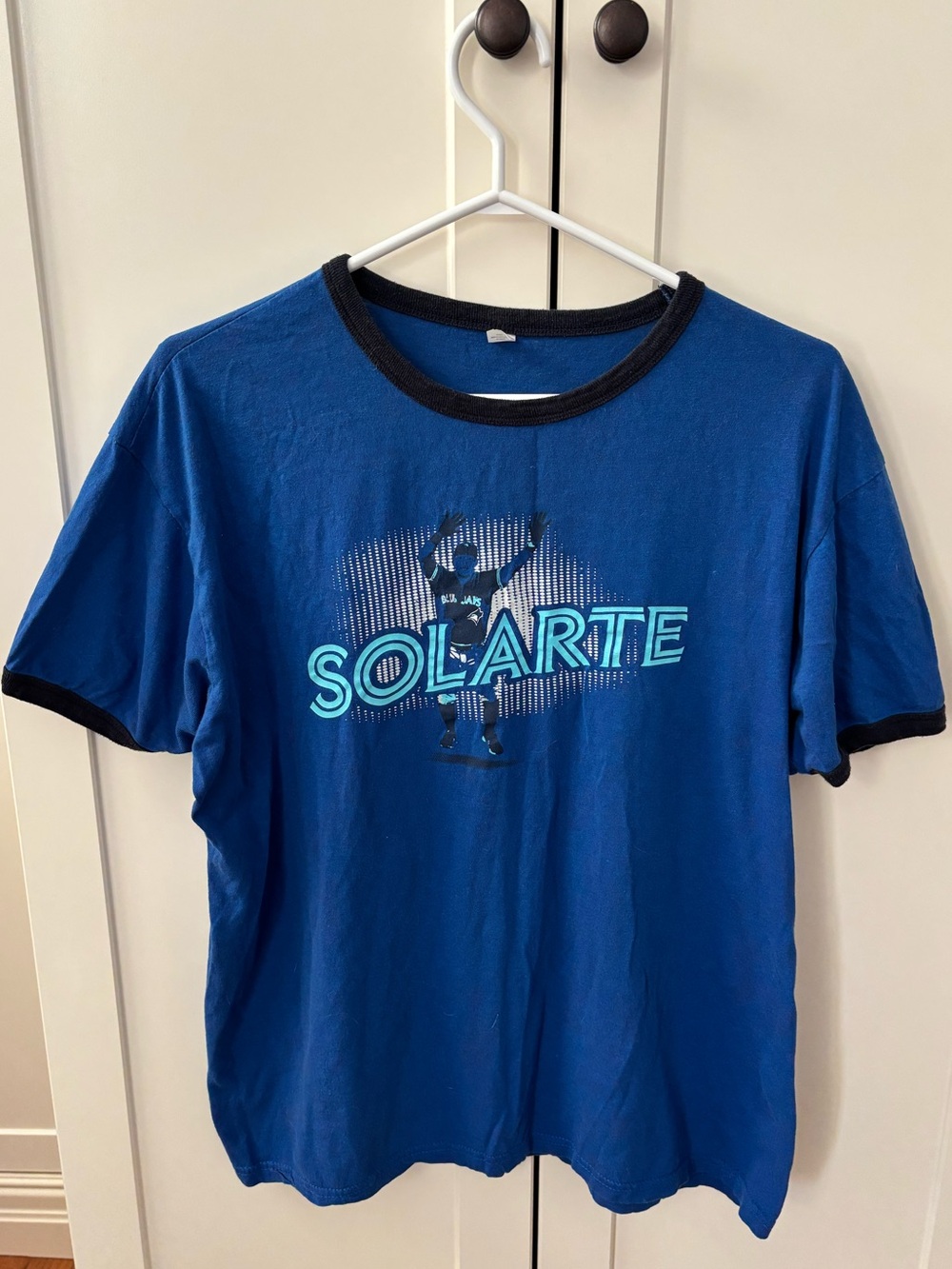 Toronto Blue Jays Solarte Blue Ringer Tee Giveaway T-shirt size Large